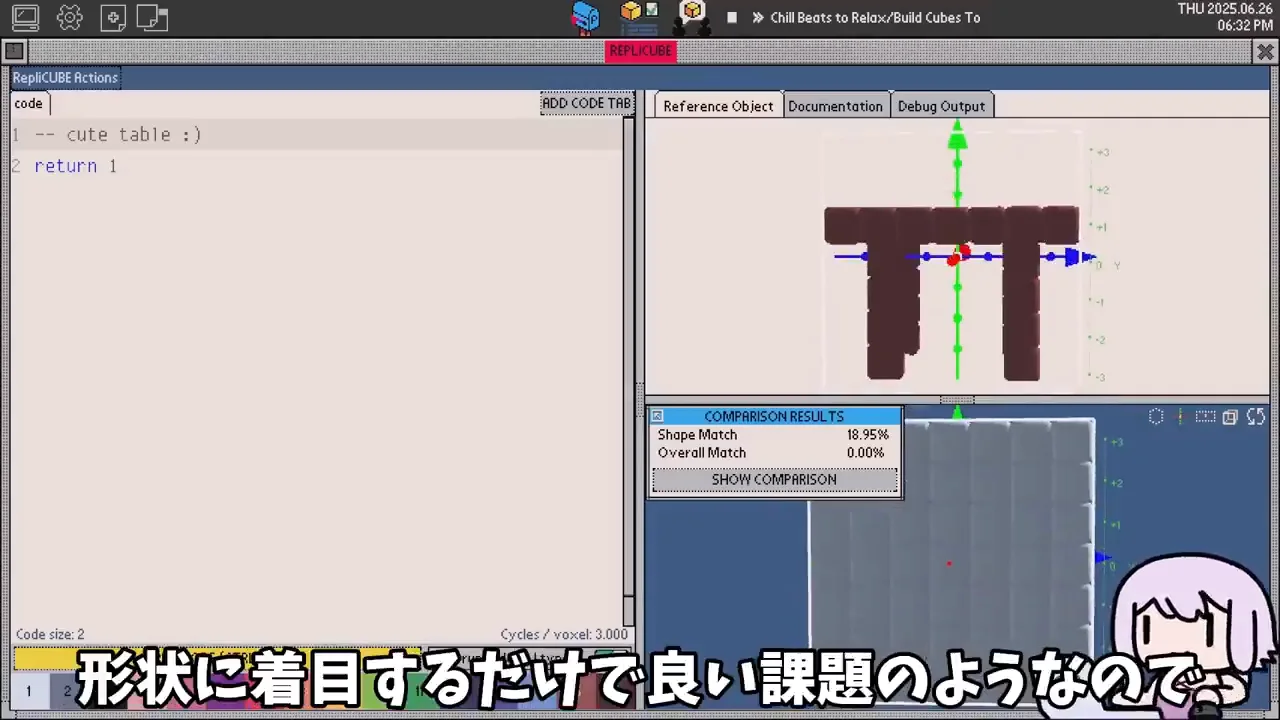 2-7：四つ脚のテーブルと関数による整理