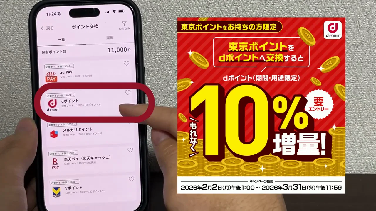 手順⑤：ポイントの交換（dポイントの例）