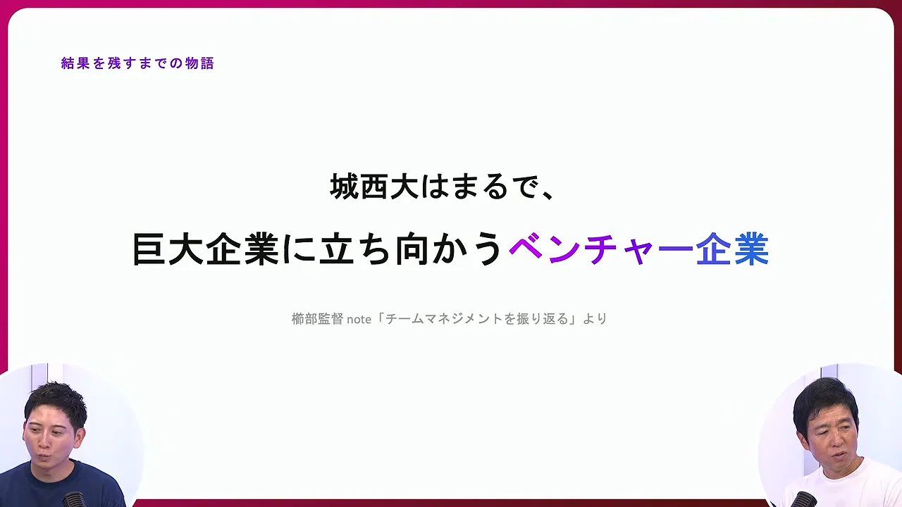 「巨大企業に立ち向かうベンチャー」という自己認識