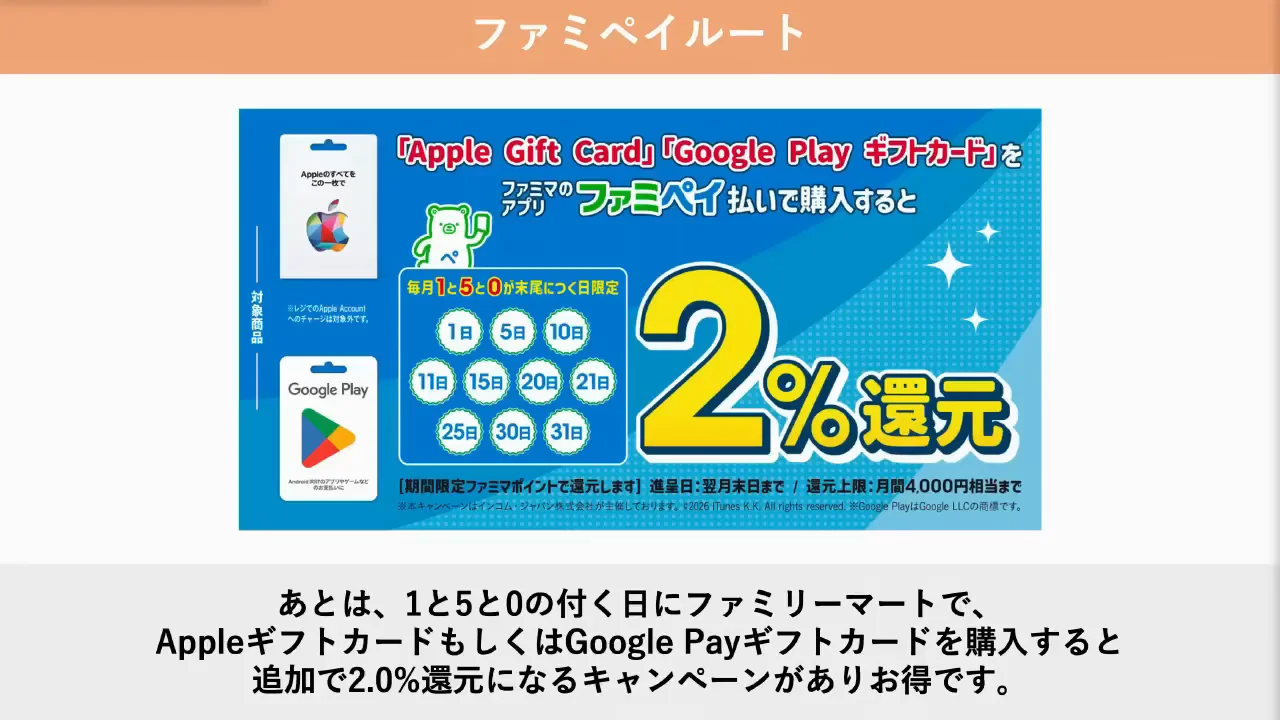 チャージルート4:ファミペイルート