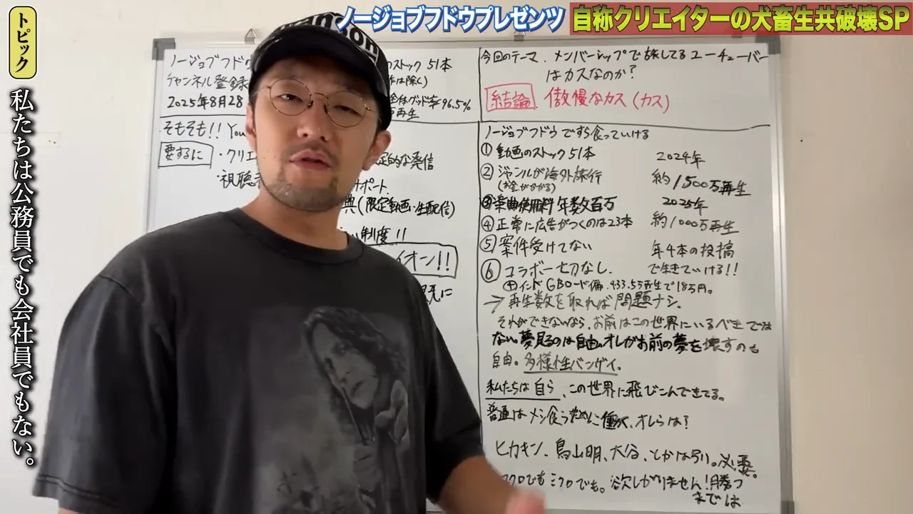 「YouTuberにも生活がある」への反論