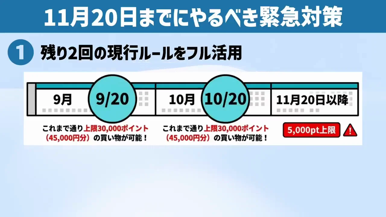 対策1：9月・10月の残り2回で計画的にまとめ買い