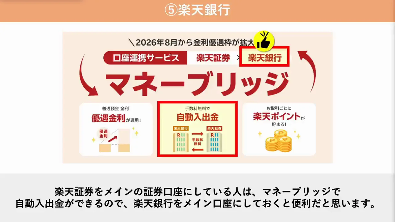楽天銀行:メイン口座は条件次第、口座開設はしておく価値あり