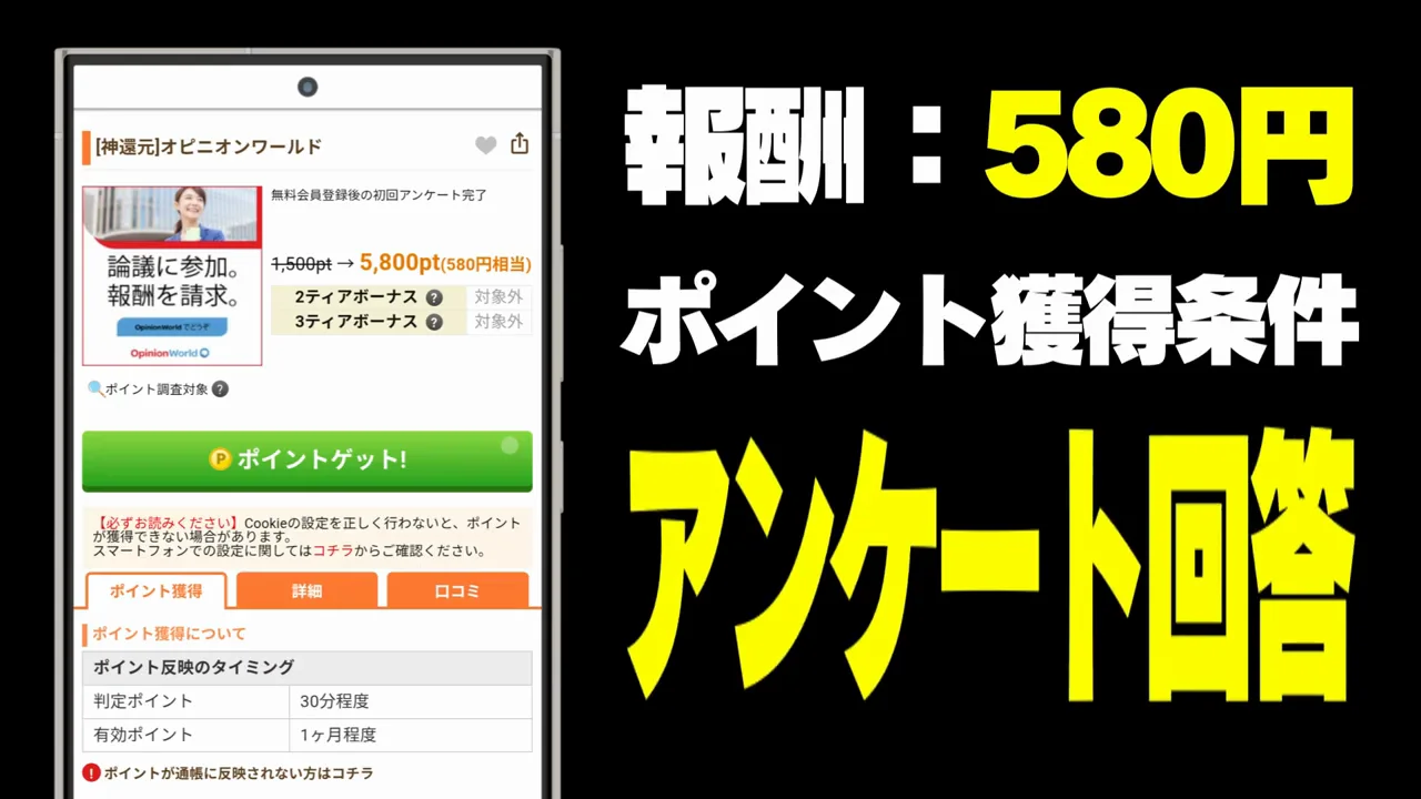 案件10：オピニオンワールド（580円）