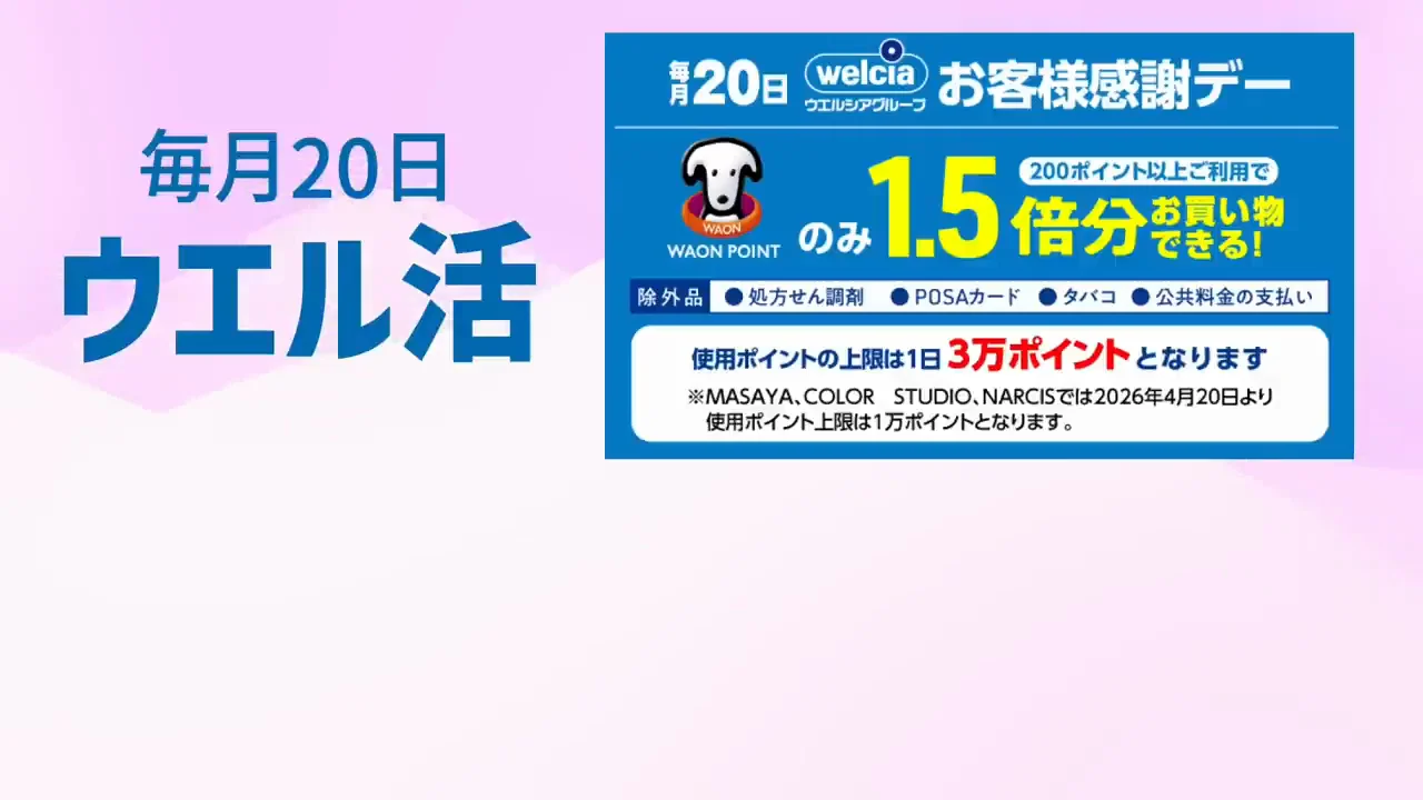 ウエル活で1ポイントが1.5円になる