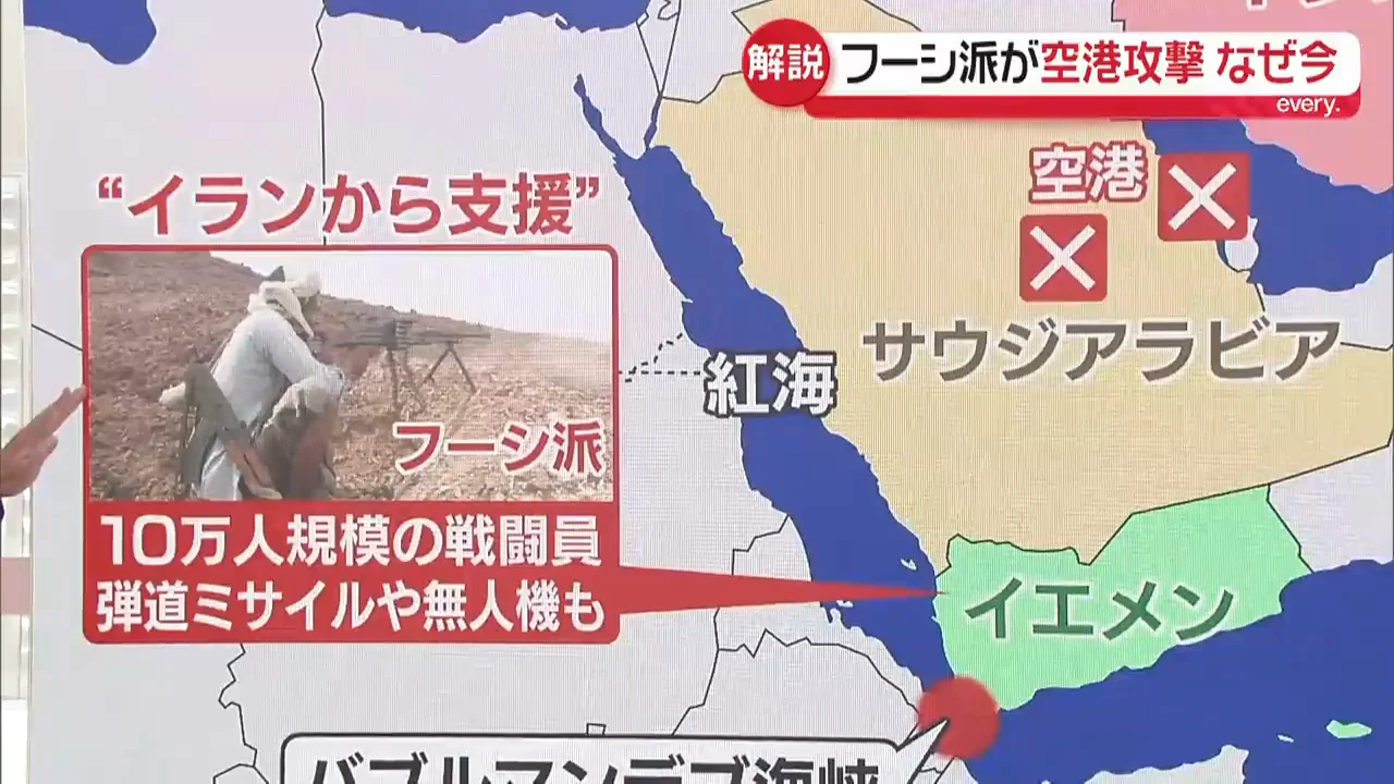 攻撃したのはイランが支援する武装組織フーシ派
