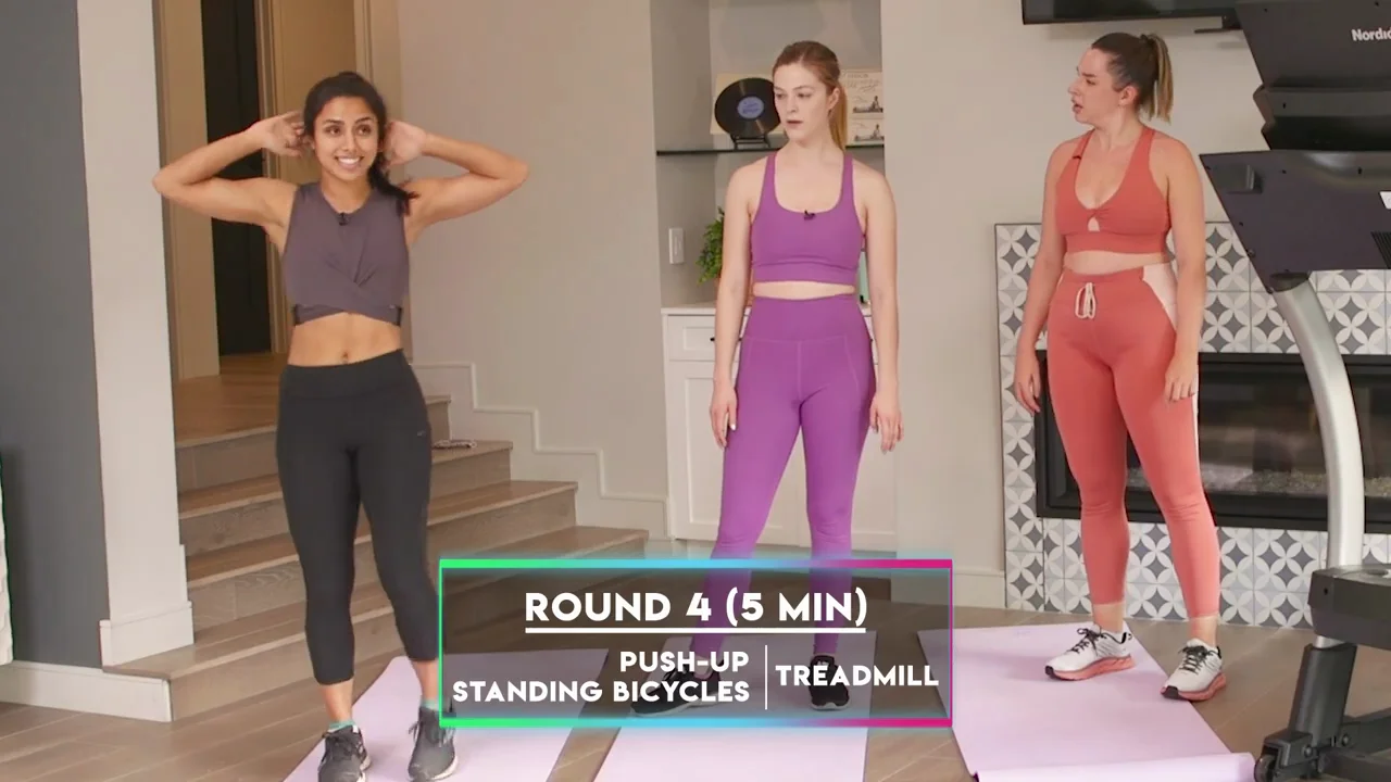 Round 4: Push-Ups and Standing Bicycles