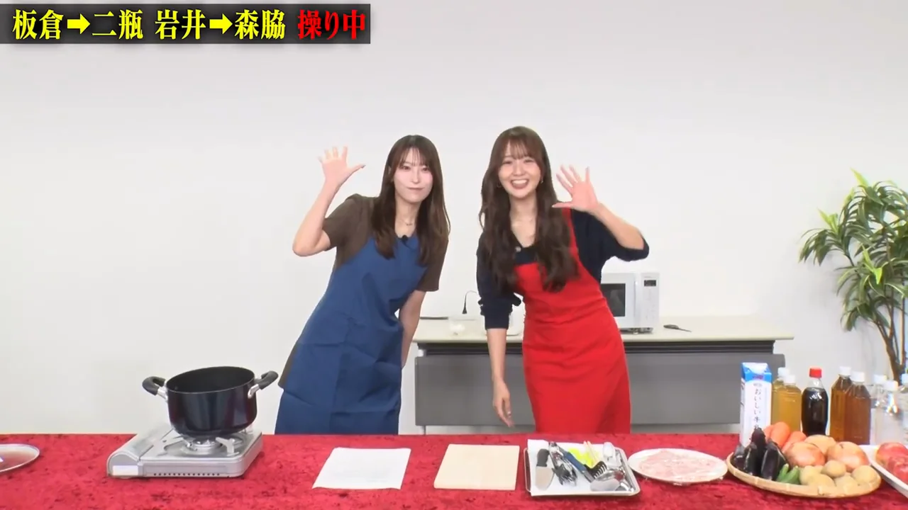 「髪を結ばない料理番組」での撮り直し