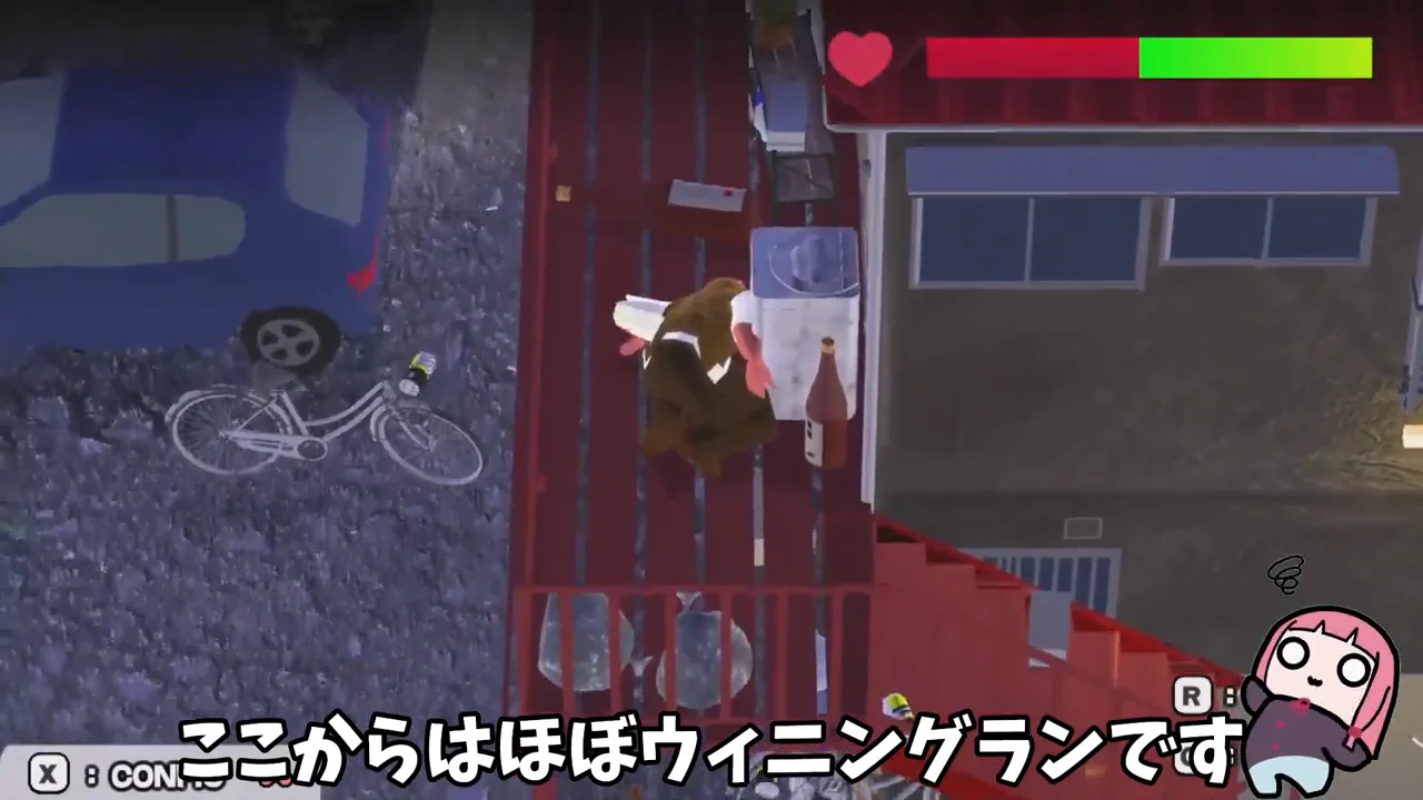 一升瓶に阻まれる廊下