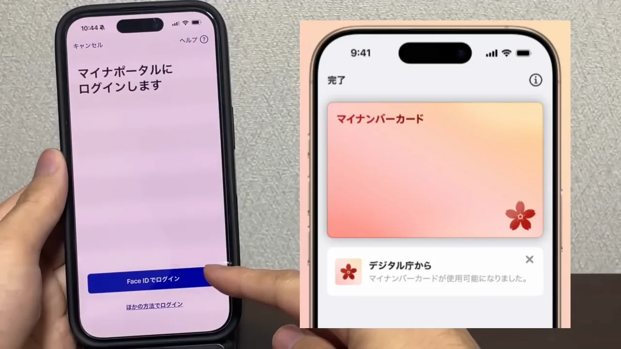 マイナポータルへのログインと証明書の選択