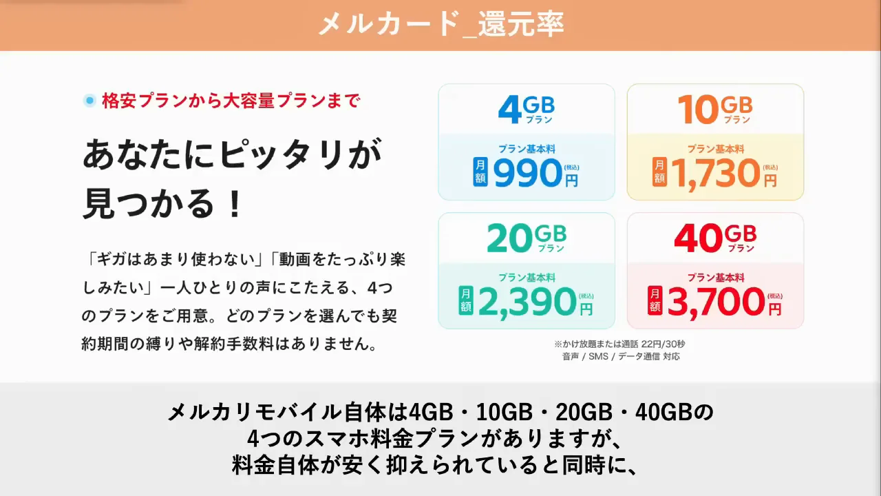 メルカリモバイルとの併用