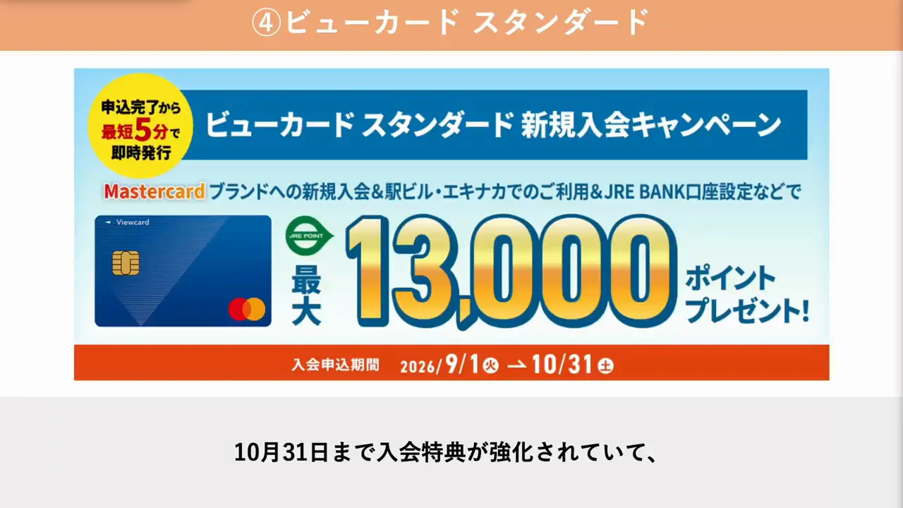 ビューカード スタンダードとJRE BANK