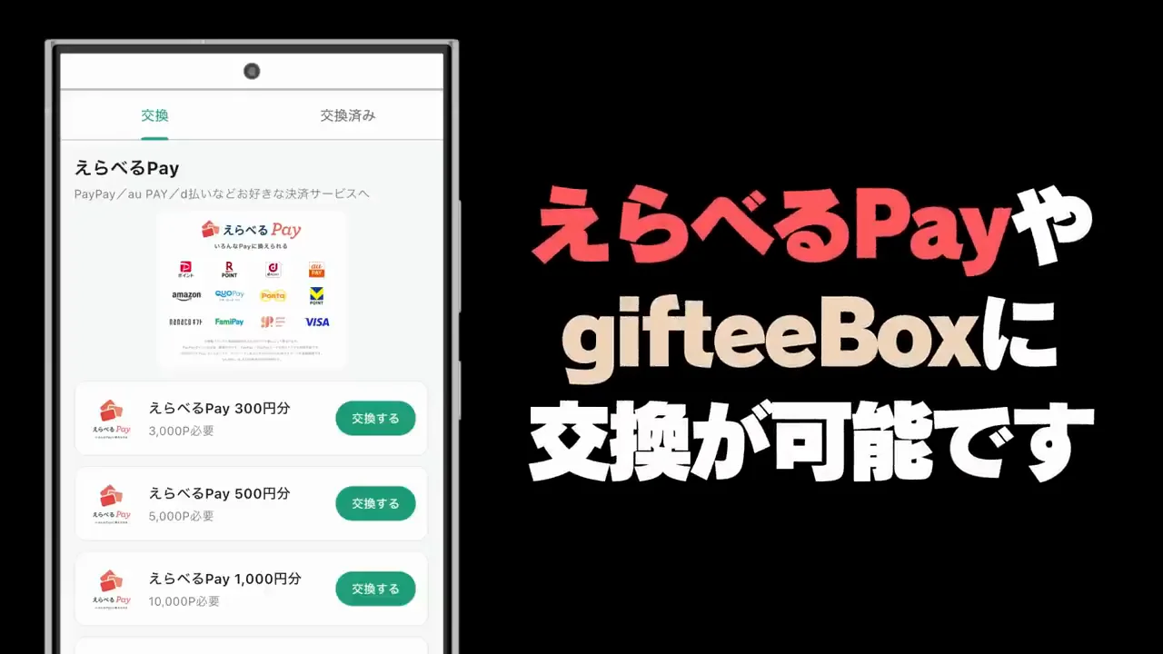 その9:チャデポ — 充電で貯まり、くじが当たりやすい