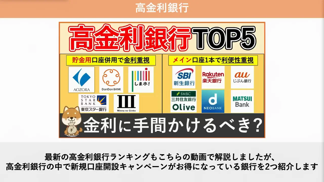 みんなの銀行：4つのキャンペーン