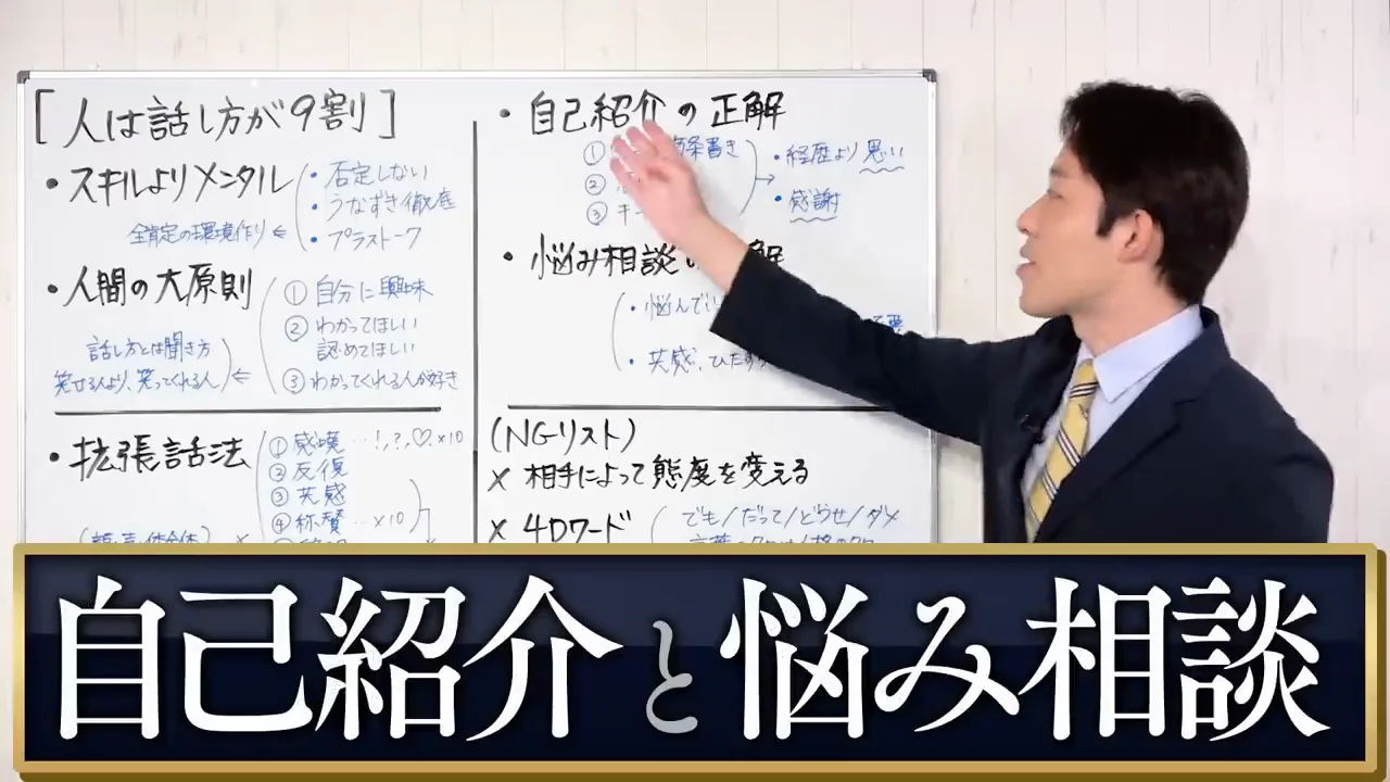 自己紹介の正解：箇条書き、省略、思い、感謝