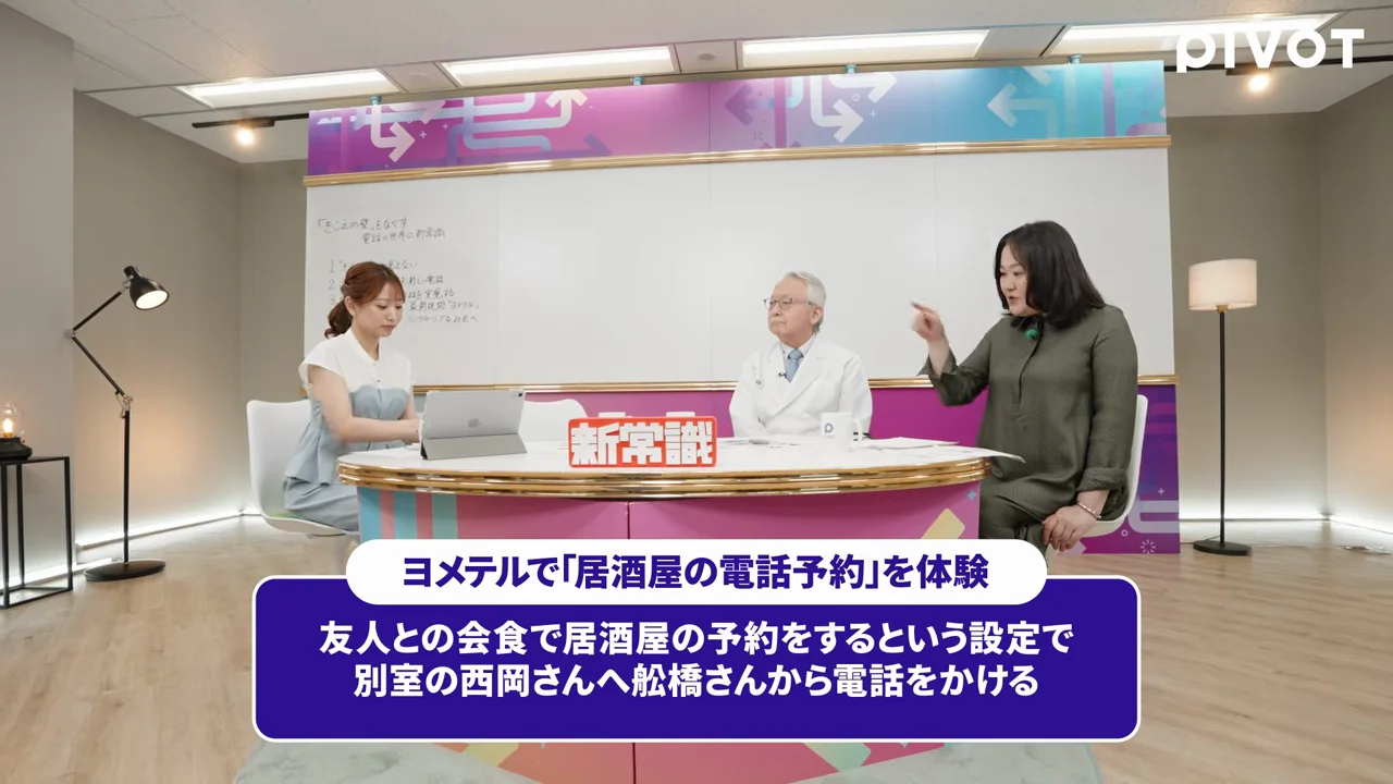 実演:居酒屋の予約電話