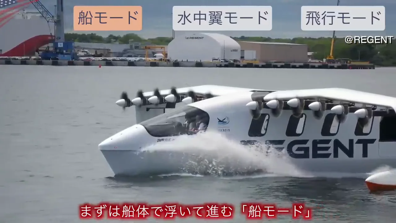船・水中翼・飛行の3つのモード