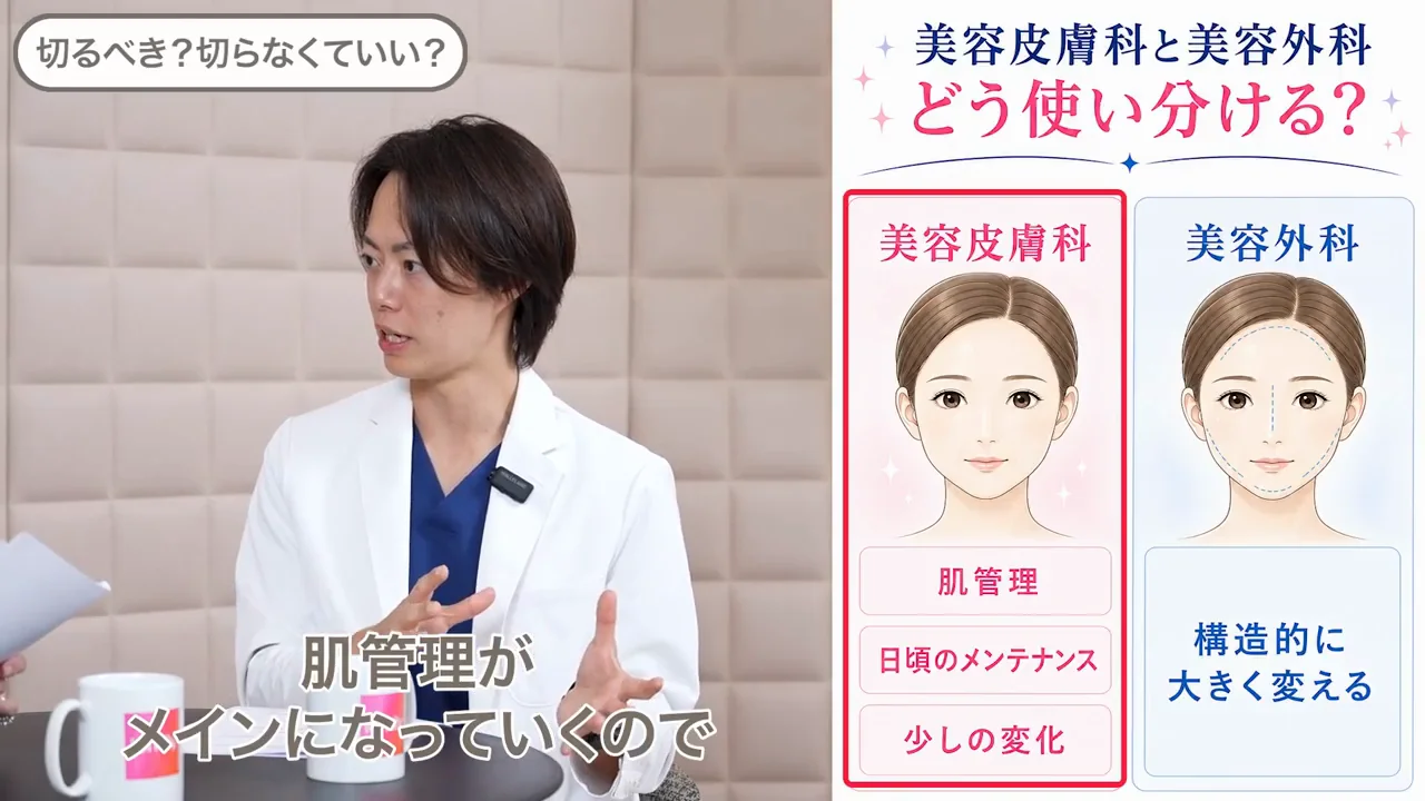 美容皮膚科と美容外科の使い分け