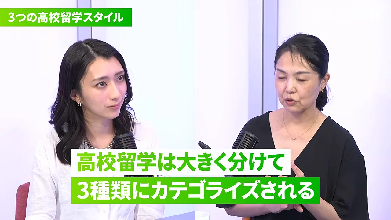 三つのスタイル：卒業を目指す私費留学、ターム・単年留学、交換留学