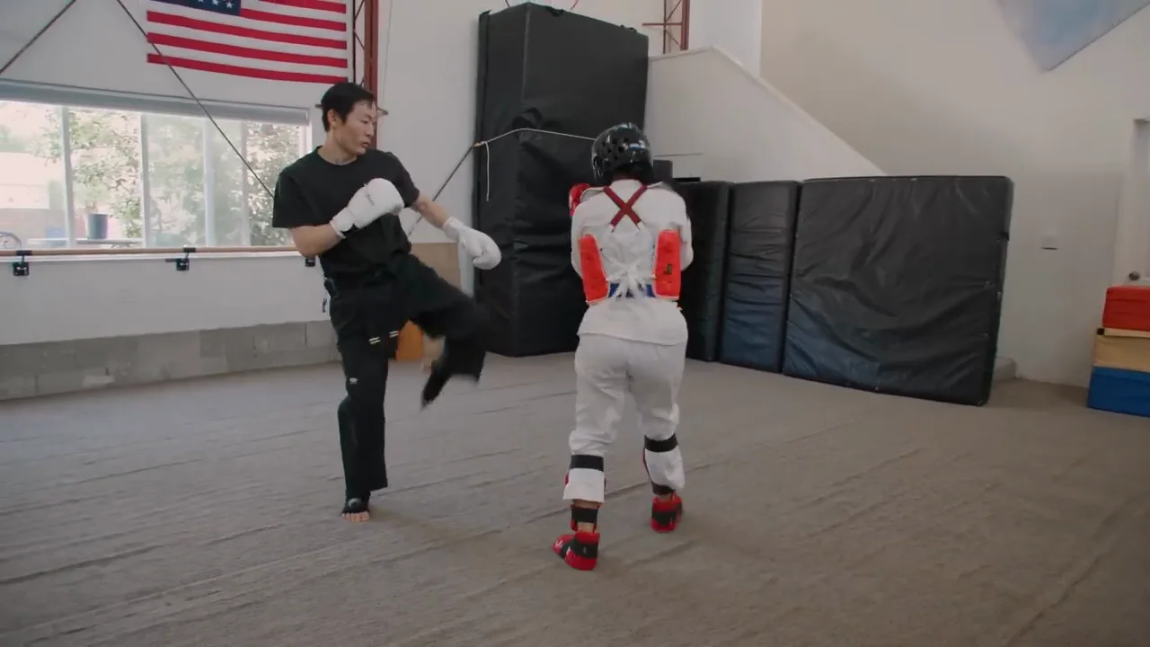 Sparring an Olympic Gold Medalist