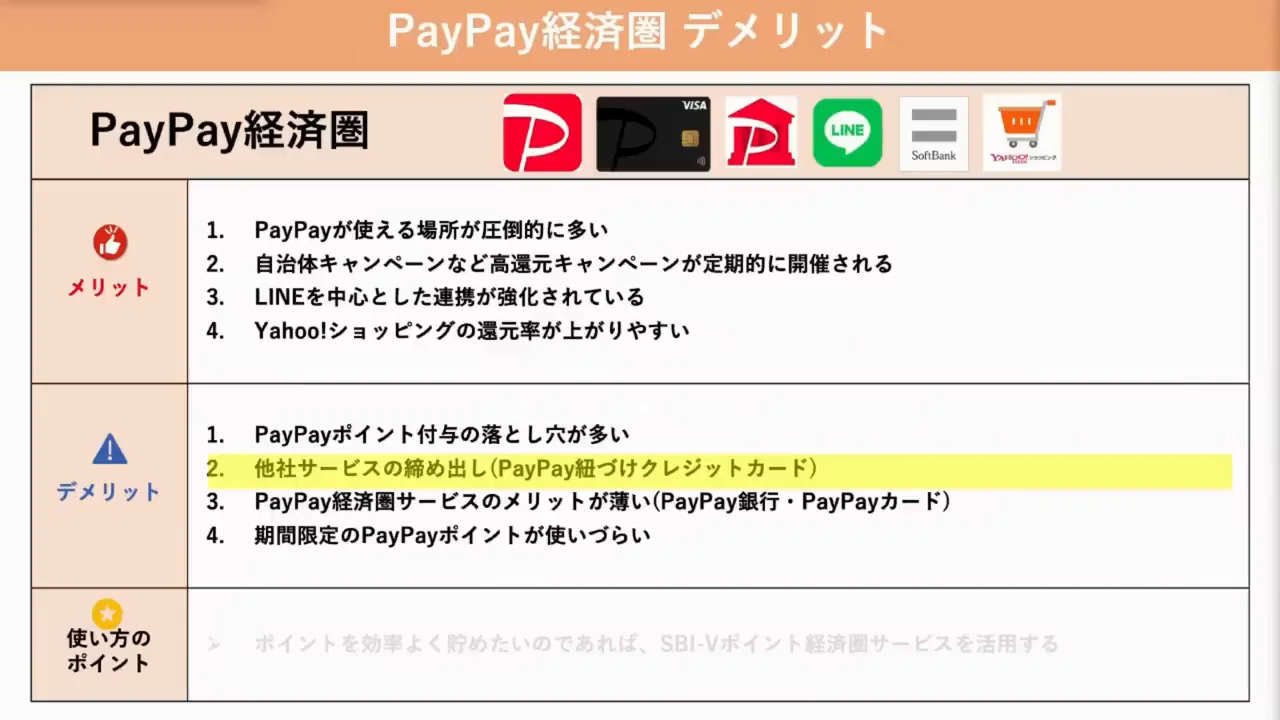 PayPayのデメリット2：他社サービスの締め出し