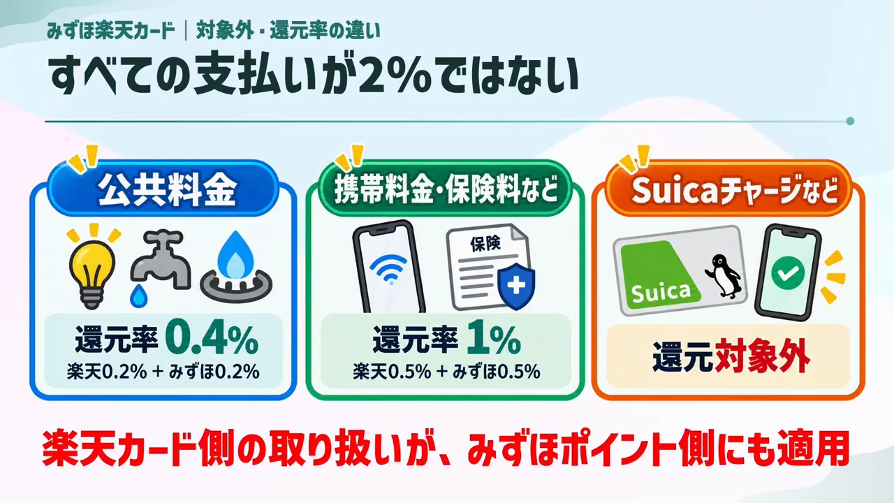 すべての支払いが2％になるわけではない：クレカ積立の還元率