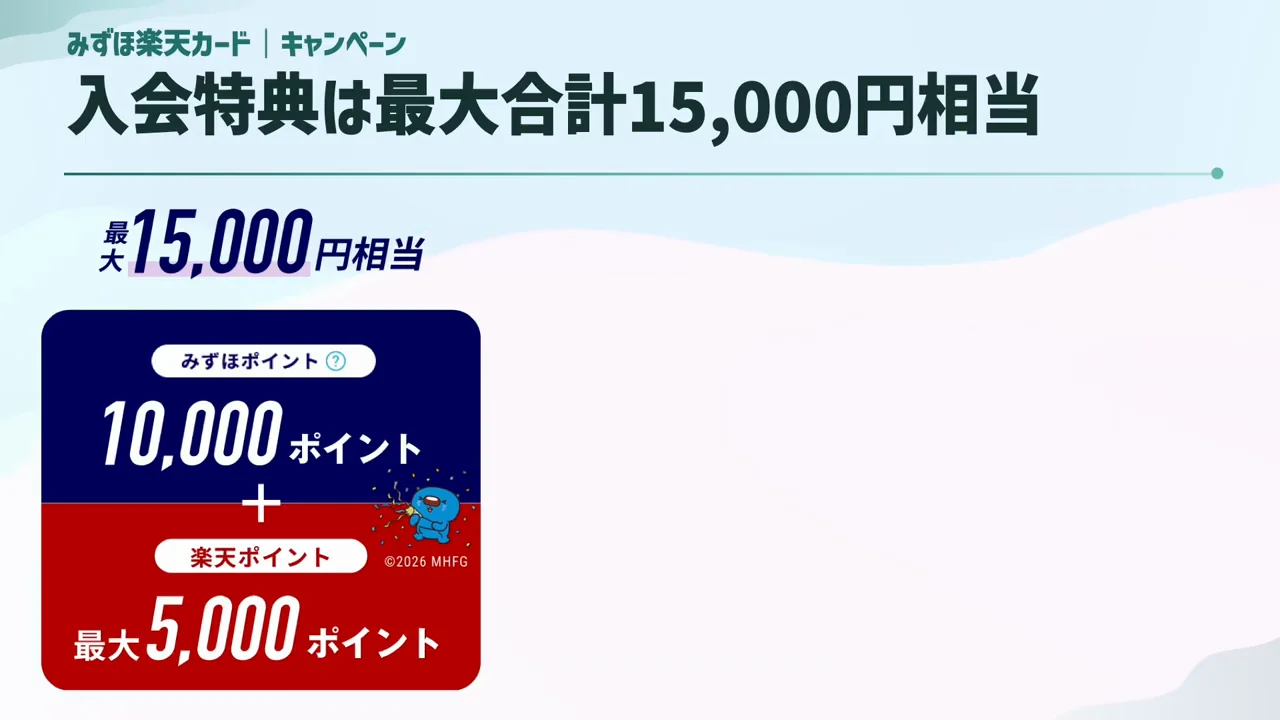 みずほ楽天カードのキャンペーン