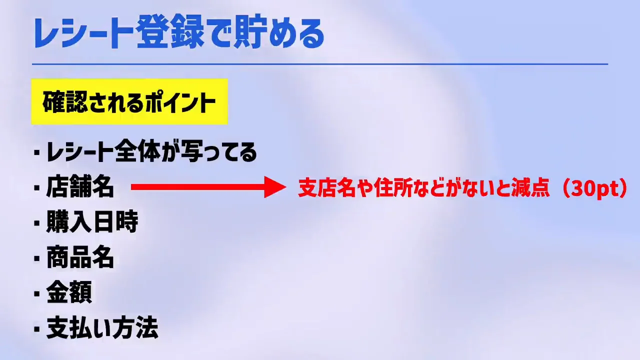 50ポイントを取るための3つの注意点