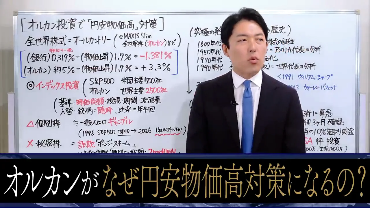 預金は実質的に目減りしている