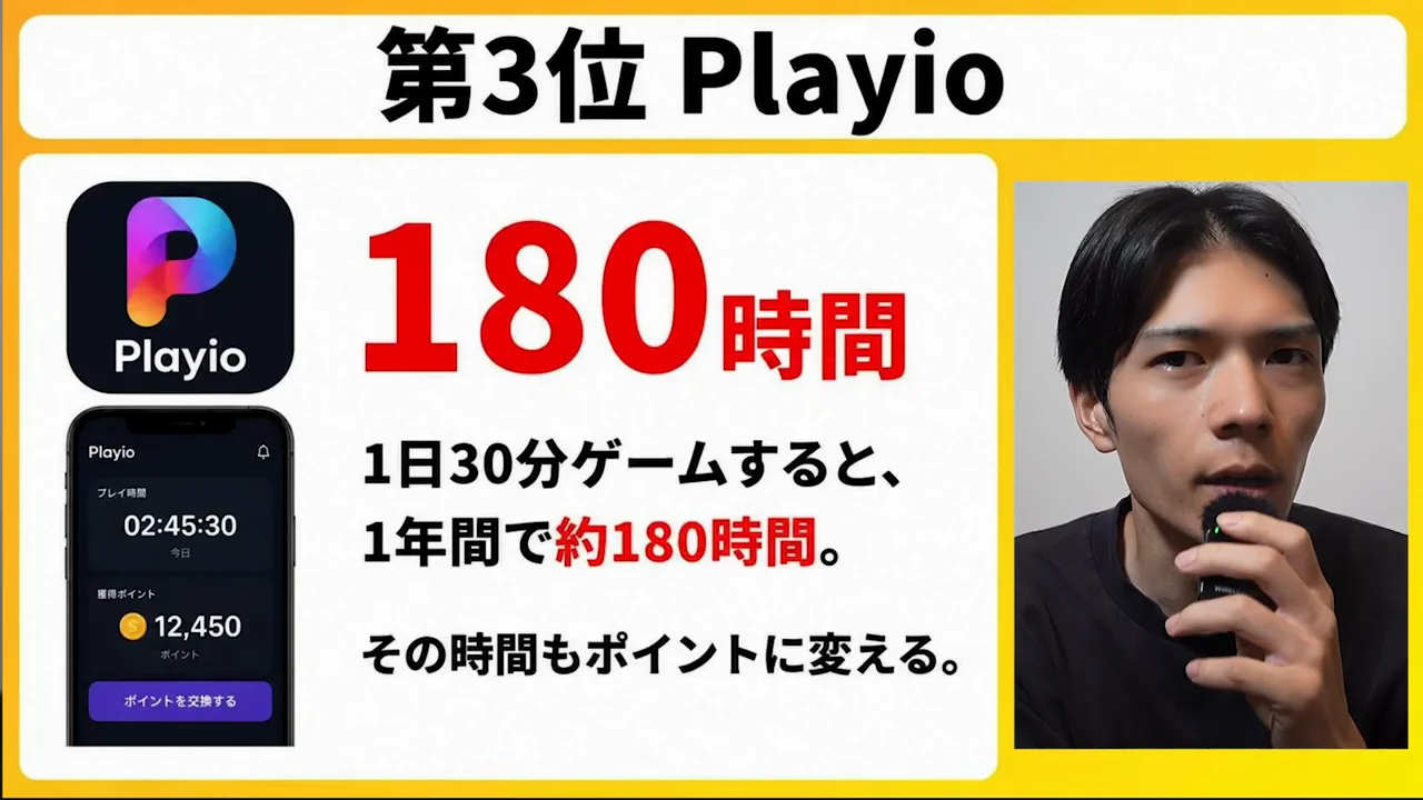 第3位　Playio:ゲーム時間から二重に取る