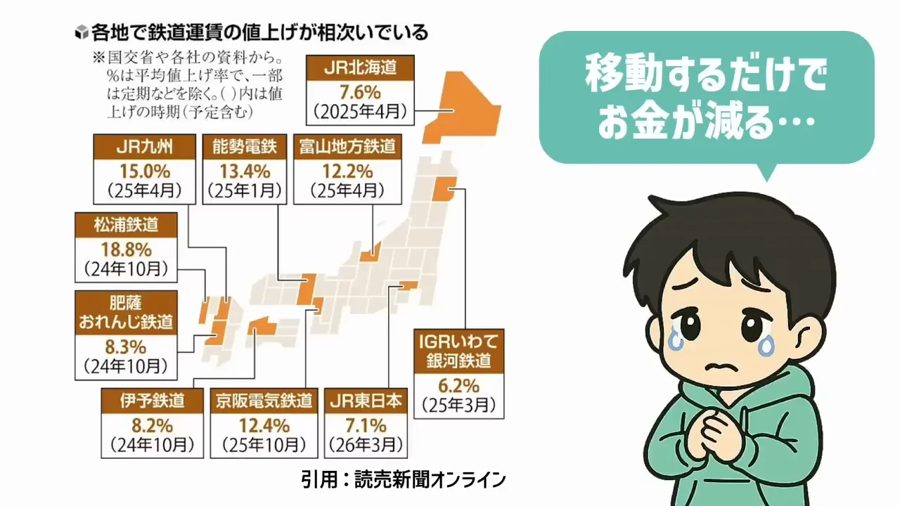 運賃値上げとJRE POINTを使う理由