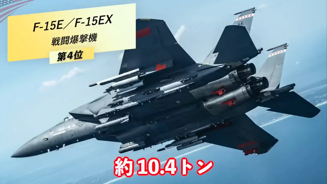 第4位 F-15E/F-15EX:とにかく大量に積む