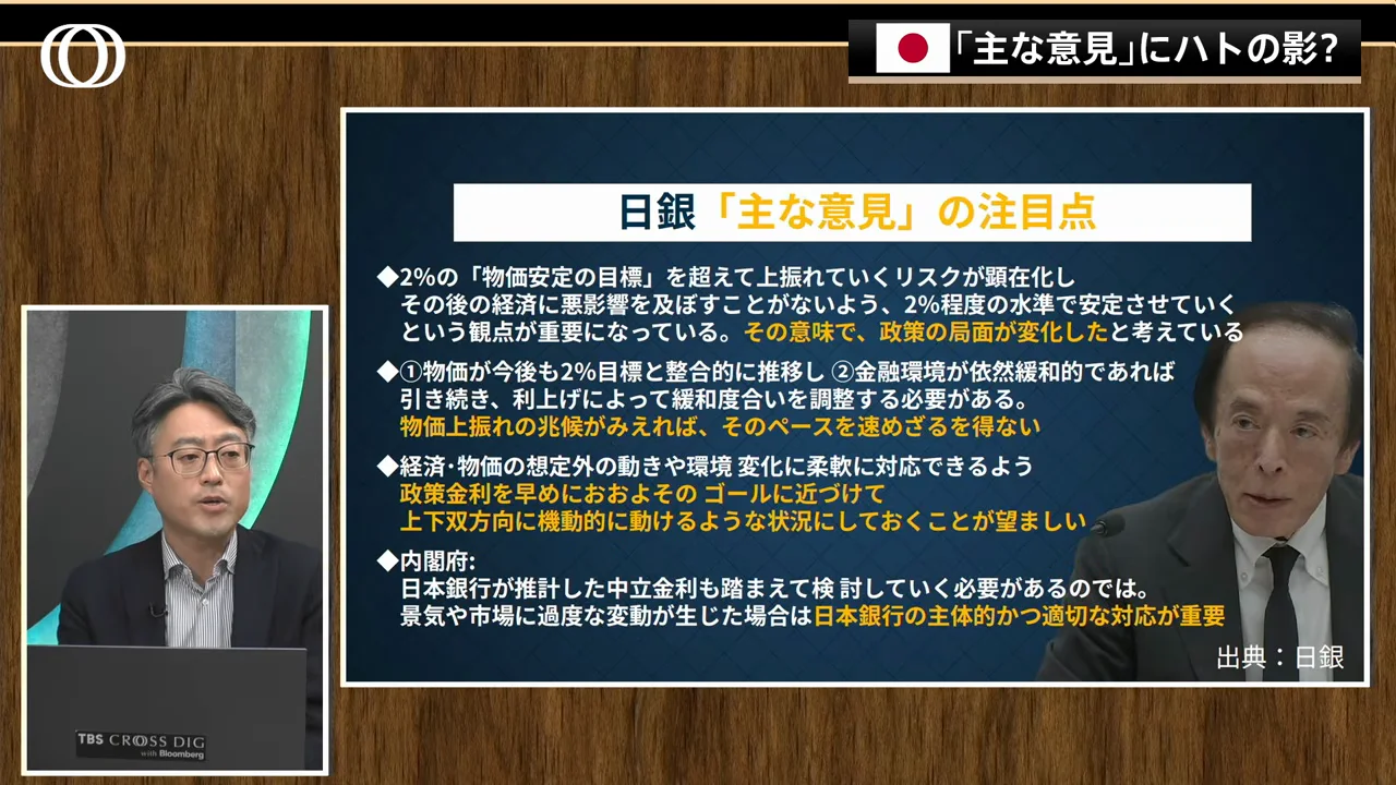 日銀「主な意見」に見える「上下双方向」の含み