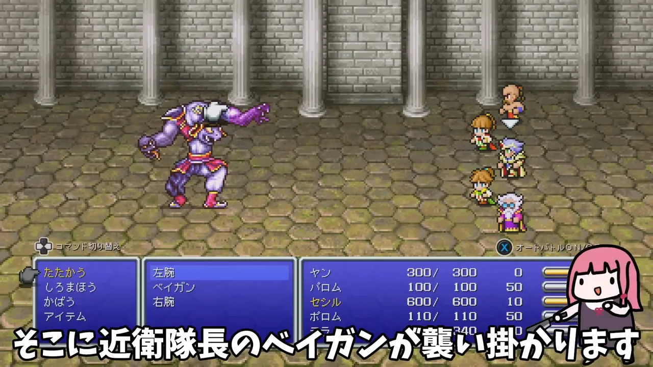 バロン城:かばう戦術の確立とカイナッツォ